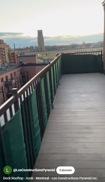 Vidéo - Deck Rooftop - Azek - Montreal - Les Constructions Pyramid inc.